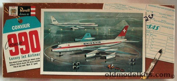 Revell 1/135 Convair 990 Coronado Luxury Jet Airliner Swissair, H254-129 plastic model kit